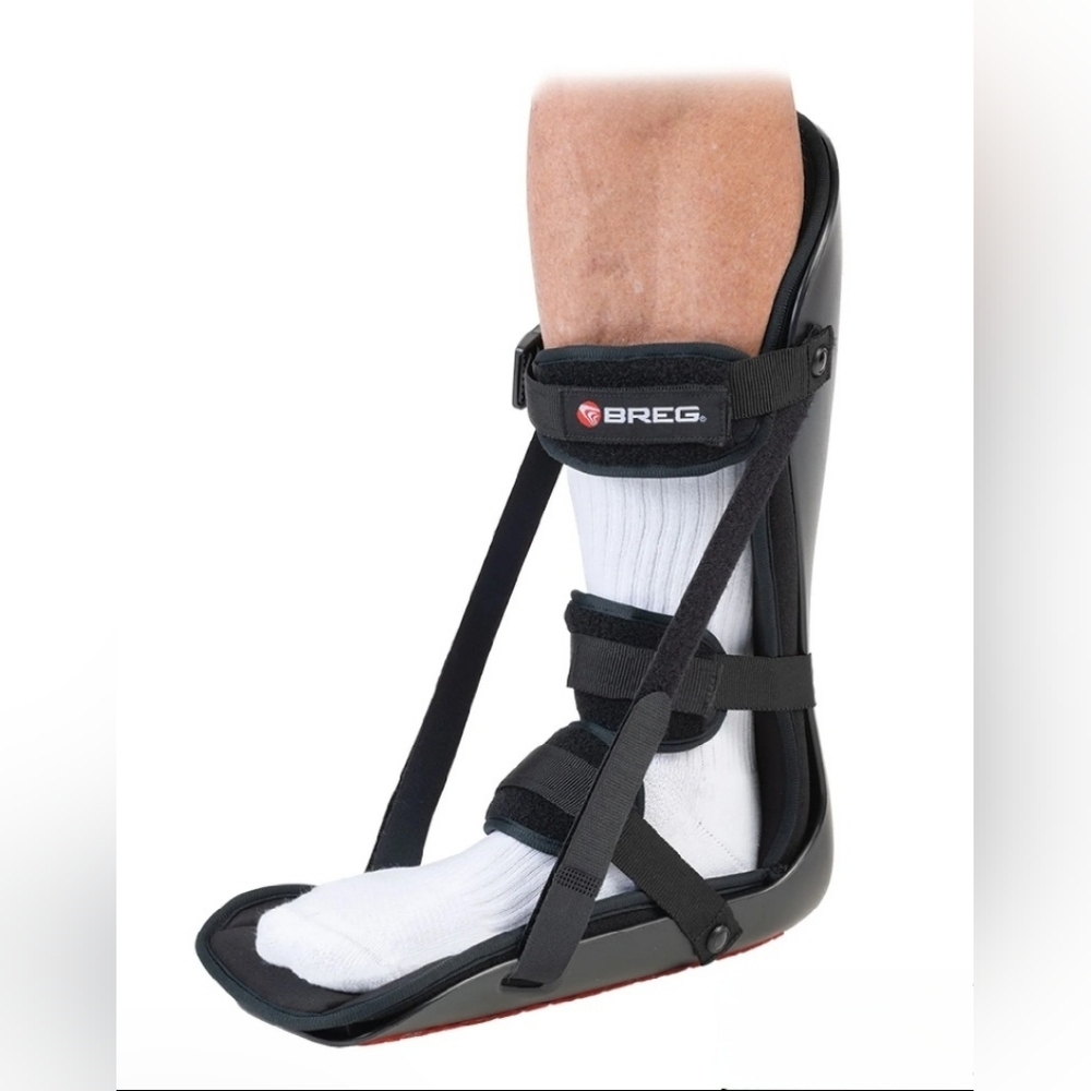 Black and Red Orthopedic Boot